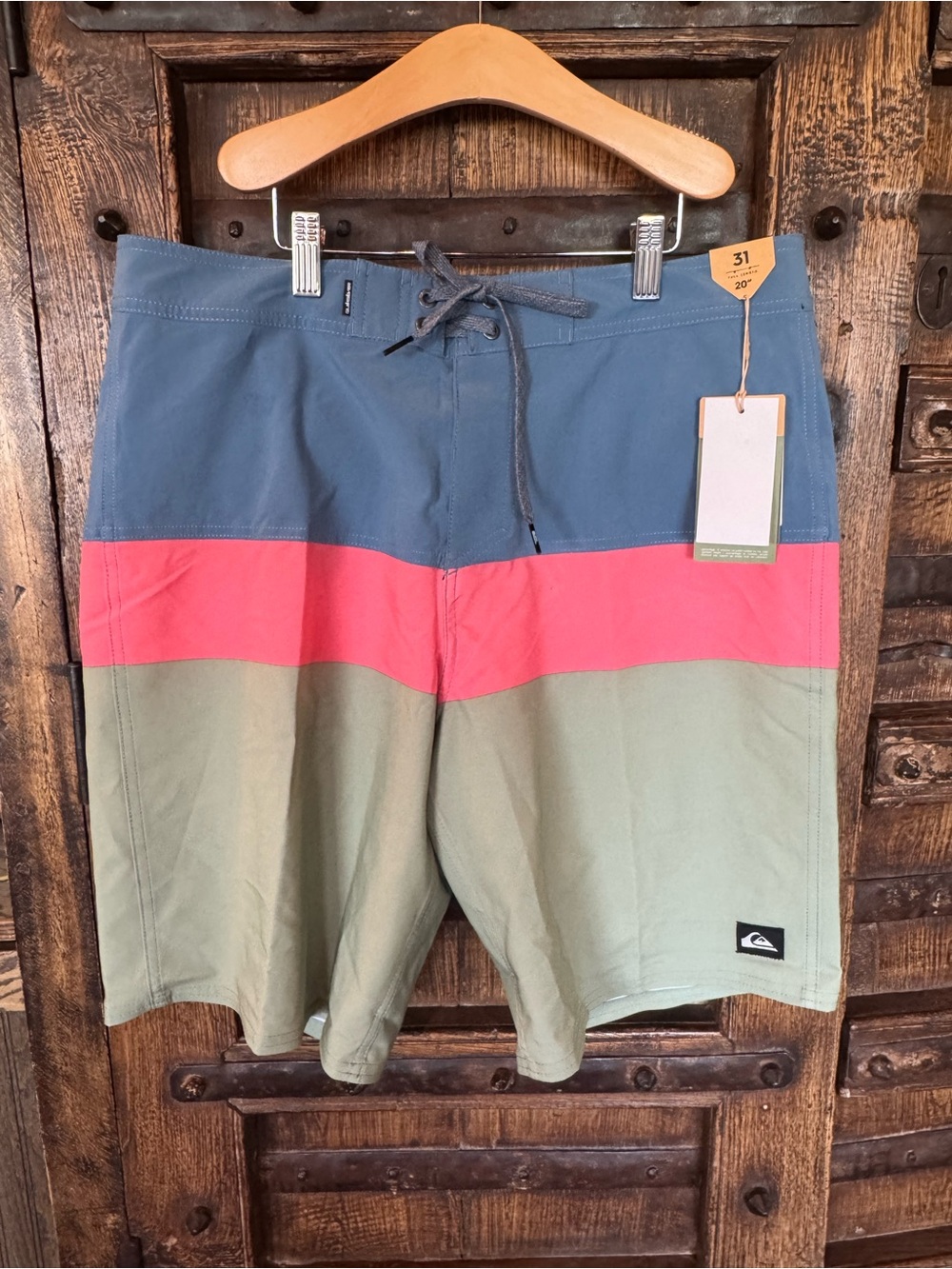Quiksilver Three-Tone Colorblock Swim Boardshorts